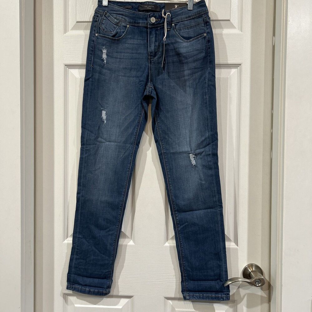 The Limited Denim Slim Boyfriend Jeans Distressed Stretch  Women's 4R